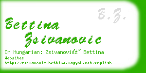 bettina zsivanovic business card